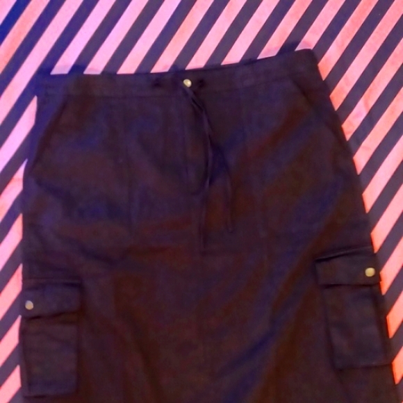 dELiA*s Dresses & Skirts - DOLLSKILL 1X DELIAS BLACK MAXI CARGO SKIRT SLITS ON SIDES DRAWSTRING POCKETS